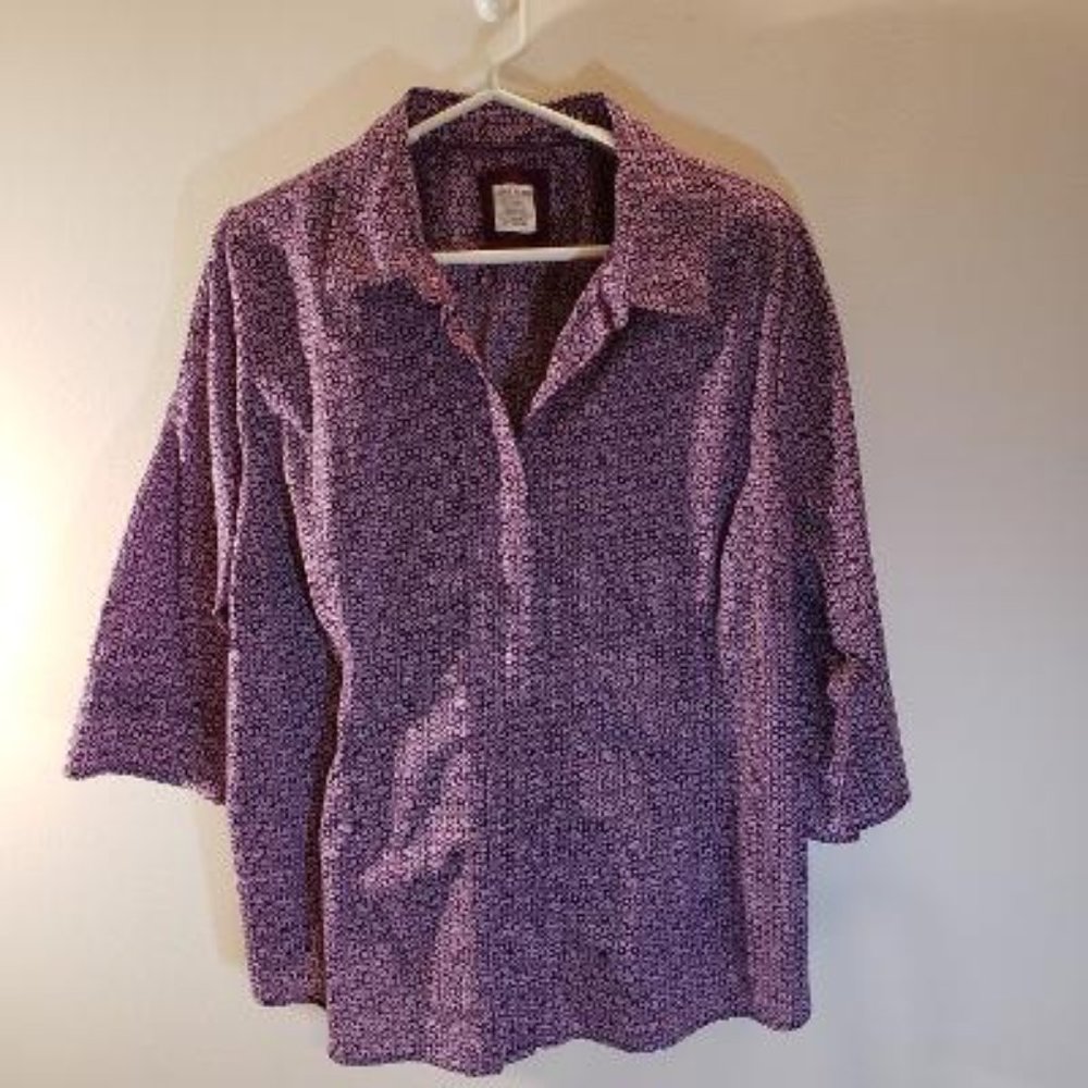 Avenue Purple print blouse 22/24